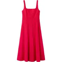 Mango A-Line Dress With Broderie Anglaise Embroidery - Red - L