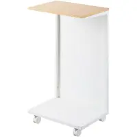 Yamazaki Tower Semi-Closed Wood Top Casters -sivupöytä