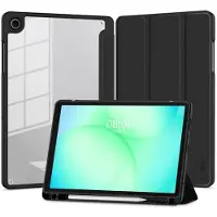 Mtp Products Samsung Galaxy Tab A11+/A9+ Tech-Protect SmartCase Pen Hybrid Tri-Fold Folio kotelo - musta