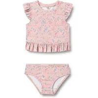 Wheat Swim Set 2-piece Alma Pink Heart Flowers Pink Heart Flowers 98 cm Vaaleanpunainen 98 cm Tytöt