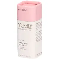 ATTITUDE Oceanly Kevyt poskipunatikku, titaanidioksiditon EWG Verified Plastic -free vegaaninen ja julmuusvapaa meikkivoide Silky Pink 0,3 unssia