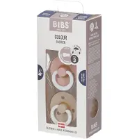 BIBS Pacifier Colour Latex Size 3 2 kpl ? Blush Glow/Vanilla Glow