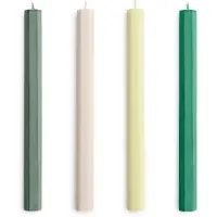 HAY Hexagon Candle kynttilä mix 4-pack Greens-whites