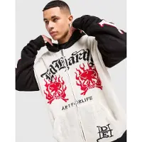 Ed Hardy Neuletakki '1971' norsunluu / tulenpunainen / musta