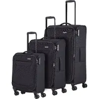 Travelite Chios 4-pyöräinen Matkalaukkusetti 3-osainen Laajennettava Musta