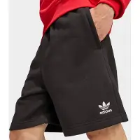 Adidas Originals Housut 'TREFOIL ESSENTIALS 7 inch FLEECE' musta / valkoinen