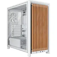 Corsair FRAME 4000D WOOD RS -miditornikotelo ikkunalla, valkoinen/tammi
