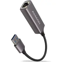 Axagon Gigabit Ethernet -verkkoadapteri, 3.2 Gen1 USB-A, 15cm, titaaninharmaa