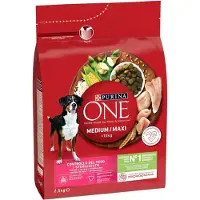 Purina ONE Medium/Maxi Weight Control Sterilised Turkey & Rice, Koiran kuivaruoka, Adult, 2,5 kg