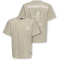 Only & Sons Osjmilo Sketch Life Rlx Coast Ss Jrs - Beige - 134-140