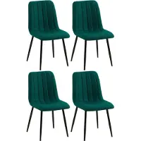 CLP 4 kpl tuolisarja Dijon kangas, dark green