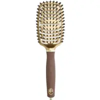 Olivia Garden Expert Flex litteä harja villisian harjaksista Gold&Brown 1 kpl