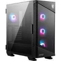 MSI MPG Velox 100R, Midi Tower, PC, Musta, ATX, Pelaaminen, 3x 120 mm