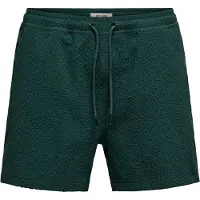 Only & Sons Onsted Life Solid Seersucker Swim Noos - Green - M