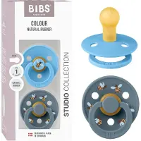 BIBS Studio Colour Bumblebee Tutti 2-pack Lateksi Koko 1, Breeze