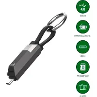4smarts – USB4 Cable Enterprise Storage 240W 6cm, graphit (548240)