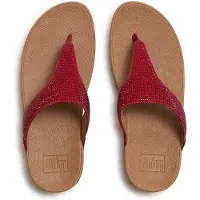 FitFlop Lulu Crystal Toe-Post Sandals - Red - 40
