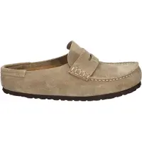 Birkenstock for woman. 1029710 Leather Naples Wrapped Clogs (Narrow Fit) taupe (40), Flat, None, Casual