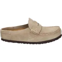 Birkenstock for woman. 1029710 Leather Naples Wrapped Clogs (Narrow Fit) taupe (36), Flat, None, Casual