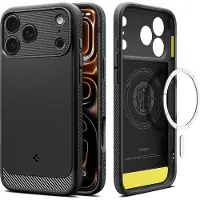 Spigen iPhone 17 Pro Max Rugged Armor Mag TPU-Kotelo - Musta