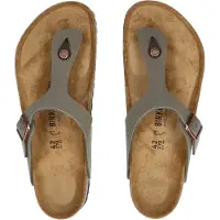 Birkenstock for man. 43391 Gizeh Birko-Flor Sandals (Regular Fit) grey (42), Flat, None, Casual