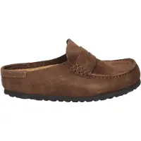 Birkenstock for woman. 1031701 Naples Wrapped Leather Loafers (Narrow Fit) brown (38), Flat, Suede, None, Casual