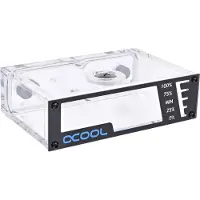 Alphacool 5,25" asemapaikkasäiliö, kirkas plexi, musta maski