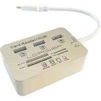 LC-Power LC-HUB-C-CR, USB 3.2 Gen 1 (3.1 Gen 1) Type-C, MS Duo, MS Micro (M2), MicroSD (TransFlash), SD, SDHC, USB 3.2 Gen 1 (3.1 Gen 1) Type-A, 77 mm