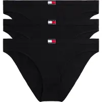 Tommy Hilfiger 3 Pack Bikini (Ext.sizes) - Black - L
