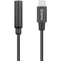 Boya BY-K3 3,5 mm – Lightning -kaapeli, 0,06 m, musta