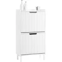 SoBuy Kenkäkaappi FSR177-W – 2 hyllyä, valkoinen
