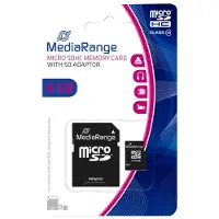 MediaRange 8GB microSDHC, 8 GB, MicroSDHC, Luokka 10, Musta (MR957)