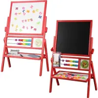3toysm Rotary board with 2-row abacus red