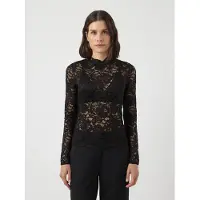 Y.A.S Lacey Lace Top Pitkähihainen Pusero