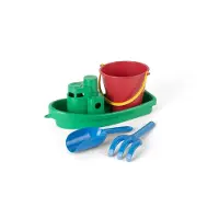 Dantoy Classic Recycled Boat Set, Green Boat 4 Pcs. - Green - 30X14X16CM