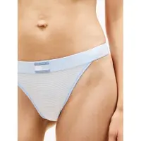 Tommy Hilfiger Print Tanga Thong - Blue - XS