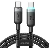 JOYROOM S-A63 USB-C-kaapeli (tiedonsiirto/pikalataus), 1.2m, 100W - musta