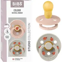 BIBS Studio Colour Ladybug Tutti 2-pack Lateksi Koko 3, Blush