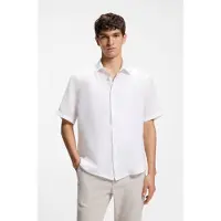 BOSS for man. 50537382 Rash shirt white (3XL), Casual, Cotton, Short sleeve