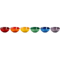 Le Creuset Signature kivikeramiikka syvä lautanen 6-osaa Rainbow