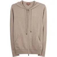 GOBI Cashmere Neuletakki 'Men's Zip-Up Cashmere Hoodie' taupe