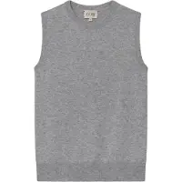 GOBI Cashmere Neuleliivi 'Women's Timeless Cashmere Crewneck Vest' meleerattu harmaa
