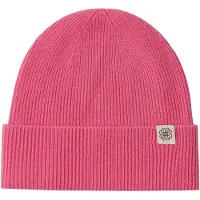 GOBI Cashmere Pipo 'Unisex Cashmere Rib Knit Beanie' tumma pinkki