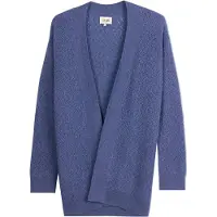 GOBI Cashmere Neuletakki 'Ajour Knit Open-Front Cashmere Cardigan' yönsininen