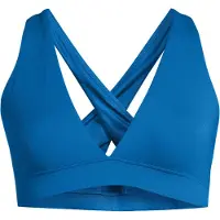 Casall V-Neck Crossback Bikini Top - Blue - 36