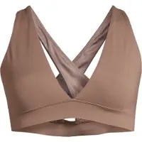 Casall Women's V-Neck Crossback Bikini Top Warm Khaki Uima-asut 36
