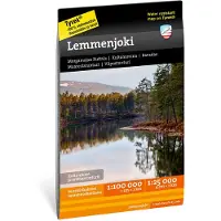Lemmenjoki Tyvek retkeilykartta, suomi