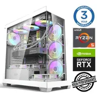 INTOP Tietokone Ryzen 5 7500F 32GB DDR5 1TB SSD M.2 NVME RTX5070 12GB no-OS