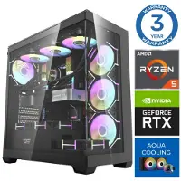 INTOP Tietokone AQUA Ryzen 5 7600X 32GB DDR5 1TB SSD M.2 NVME RTX5070 12GB no-OS