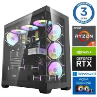 INTOP Tietokone AQUA Ryzen 5 9600X 64GB DDR5 1TB SSD M.2 NVME RTX5060Ti 8GB WIN11